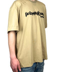 BEIGE ARABIC GRAPHICS TEE