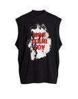 NOT YOUR TOY SPRAY SLEEVE BLACK TEE