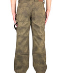 BROWN WORKED CROSTA PANTS