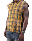 RHINESTONE FLANNEL SLEEVELESS GOLD