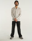 BLACK VERTICAL STRIPE SHIRT