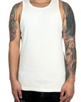 TANK TOP RIB MICRO LOGO ECRU