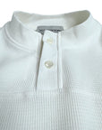 DOUBLE LAYER WAFFLE WHITE TEE