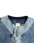 DENIM BASEBALL JERSEY SHIRT