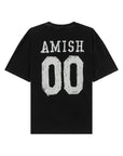 T-SHIRT IN JERSEY CON STAMPA AMISH 00 LASER NERA