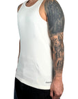 TANK TOP RIB MICRO LOGO ECRU