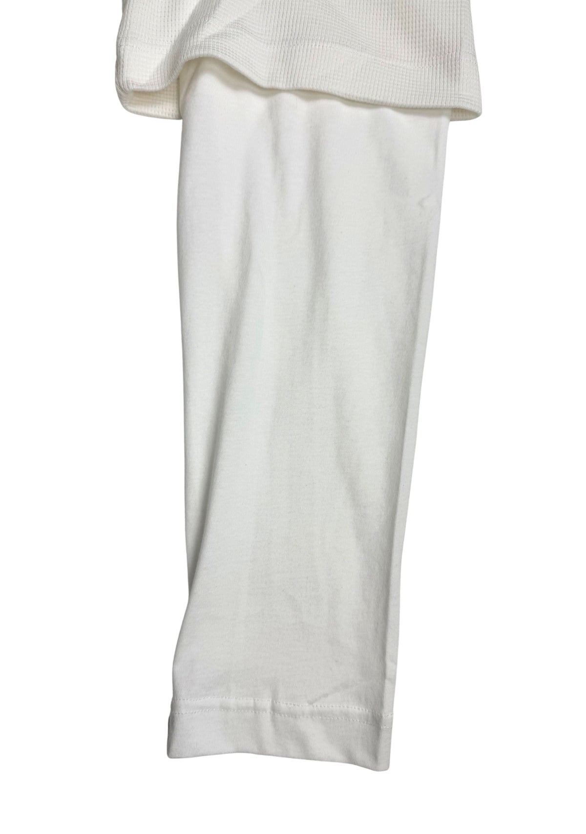 DOUBLE LAYER WAFFLE WHITE TEE