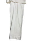 DOUBLE LAYER WAFFLE WHITE TEE