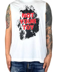 NOT YOUR TOY SPRAY SLEEVE WHITE TEE