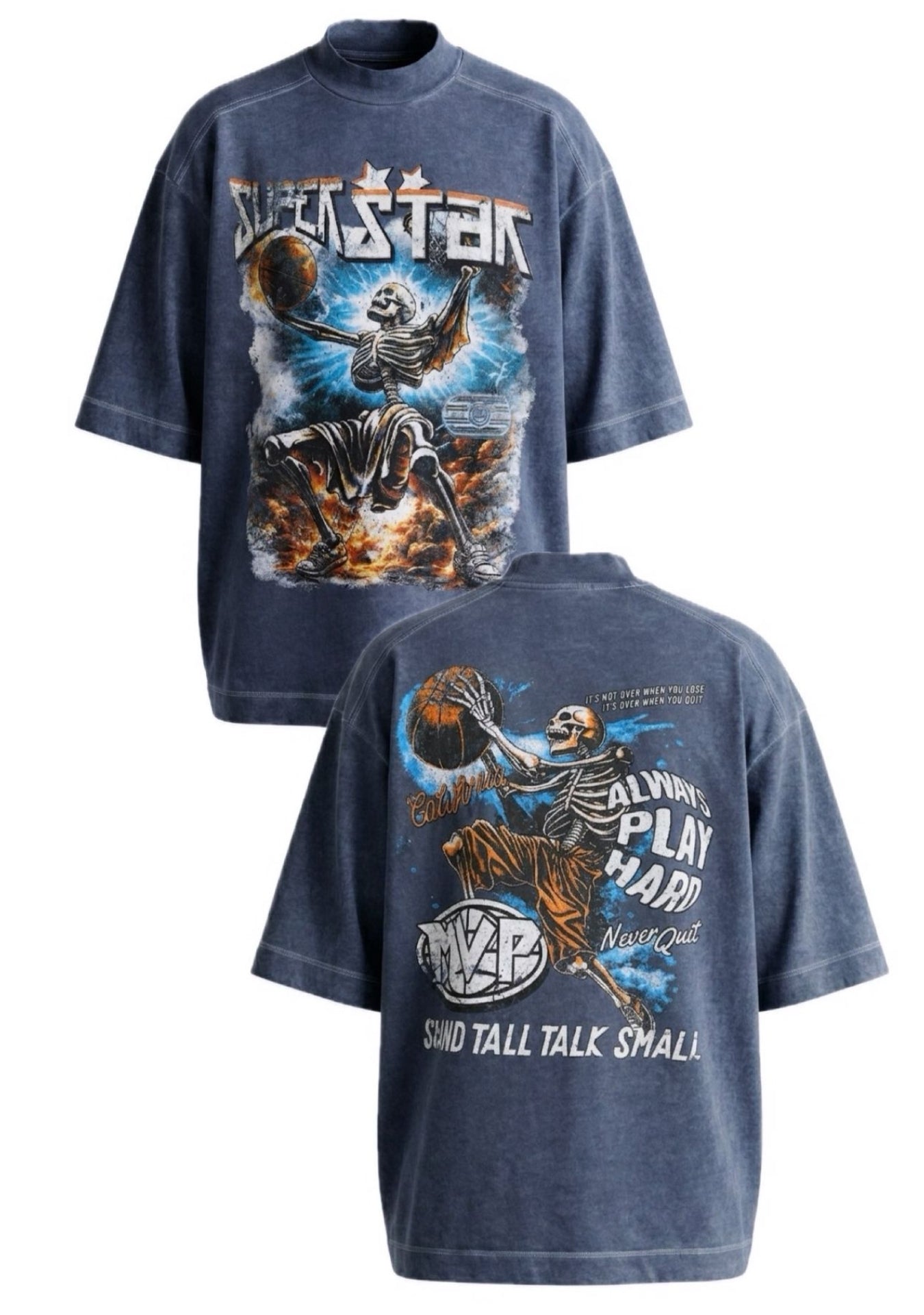 SUPERSTAR - WASHED TEE BLUE DENIM
