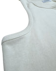 TANK TOP RIB MICRO LOGO ECRU