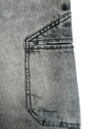 GREY DARK WASH CARGO SHORTS