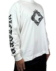WHITE LONG SLEEVE PRINT ALL SIDES