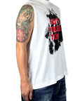 NOT YOUR TOY SPRAY SLEEVE WHITE TEE