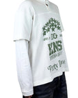 DOUBLE LAYER WAFFLE WHITE TEE