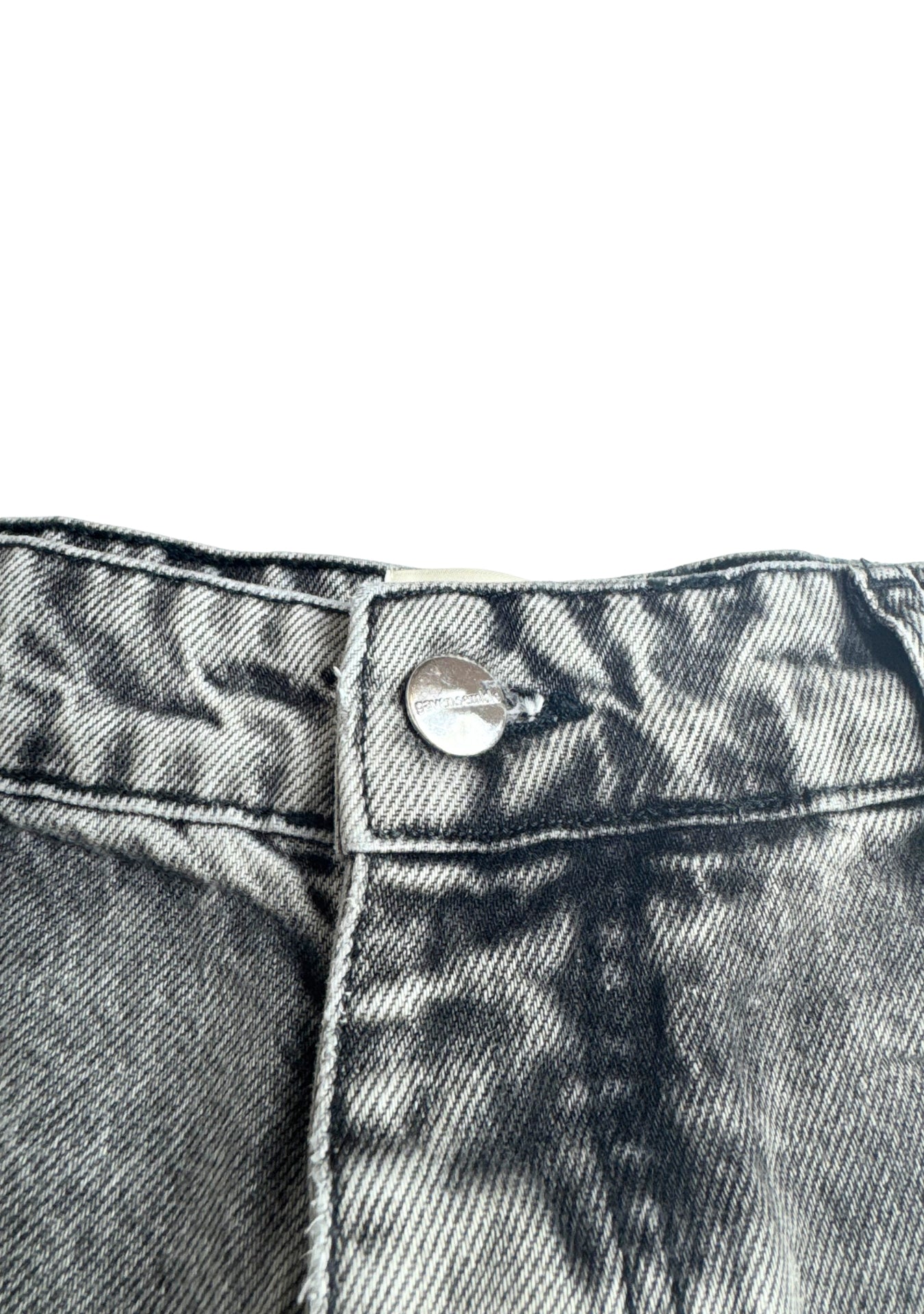 GREY DARK WASH CARGO SHORTS