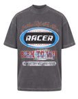 RACER WASHED TEE DARK GREY