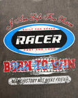 RACER WASHED TEE DARK GREY