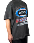 RACER WASHED TEE DARK GREY