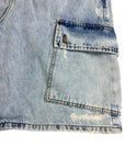 LIGHT WASH CARGO SHORTS