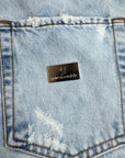 LIGHT WASH CARGO SHORTS