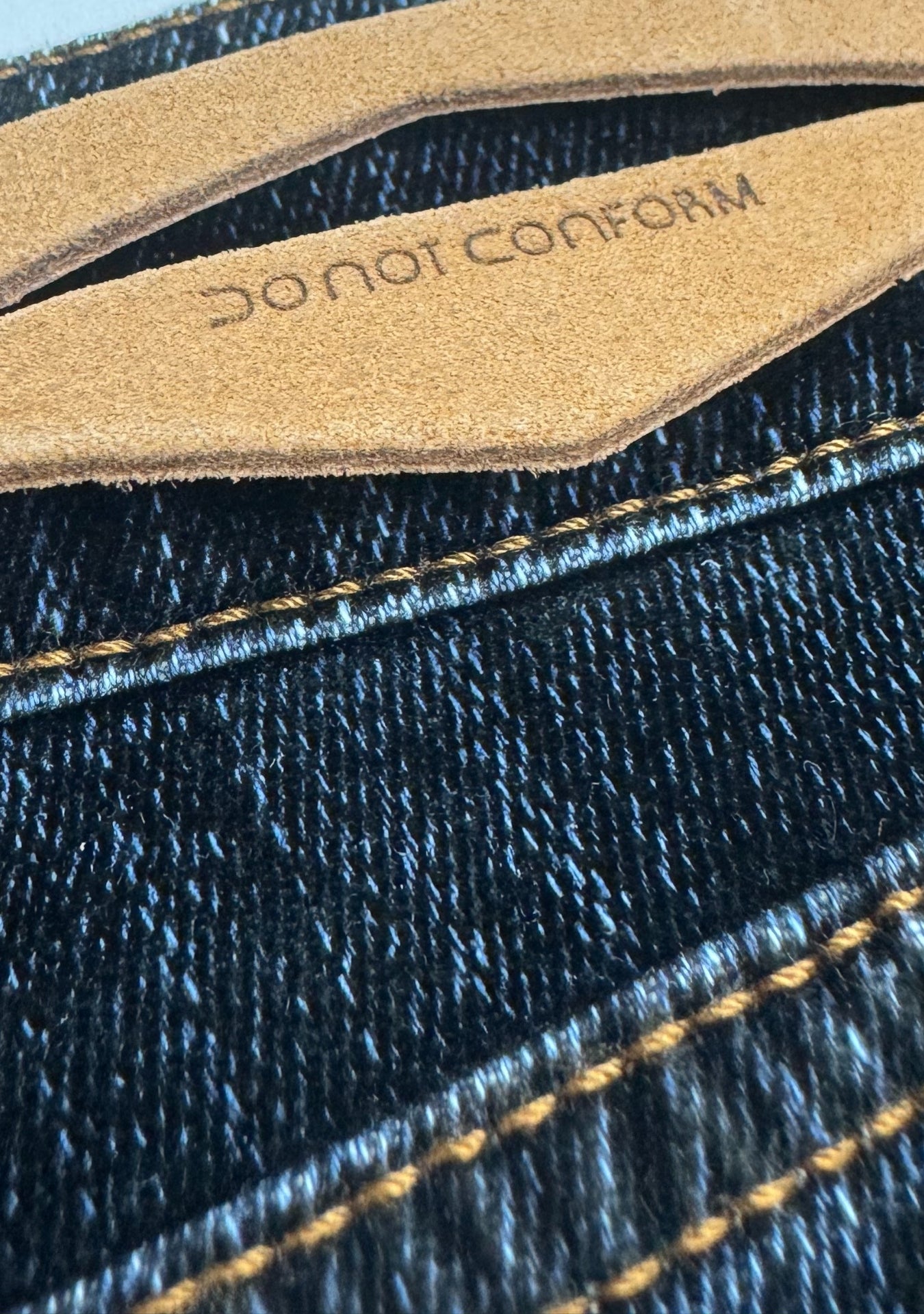 VELVET DENIM BLACK CARGO BAGGY