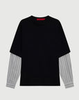 LAYERED LONGSLEEVE TYPE 2 WASHED BLACK