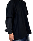 BLACK NYLON LONGSLEEVE