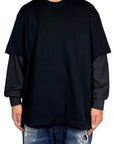 BLACK NYLON LONGSLEEVE