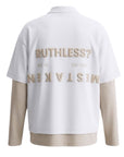 WHITE DOUBLE SLEEVED POLO RUTHLESS