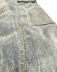 VELVET DENIM GREY CARGO BAGGY