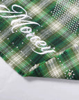 PM RHINESTONE FLANNEL GREEN