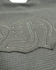 WAFFLE GREEN DONOT LONGSLEEVE