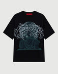 NIGHT FACES T-SHIRT WASHED BLACK