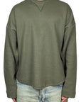 WAFFLE GREEN DONOT LONGSLEEVE