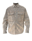 VELVET DENIM GREY OVER SHIRT