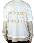 WHITE DOUBLE SLEEVED POLO RUTHLESS
