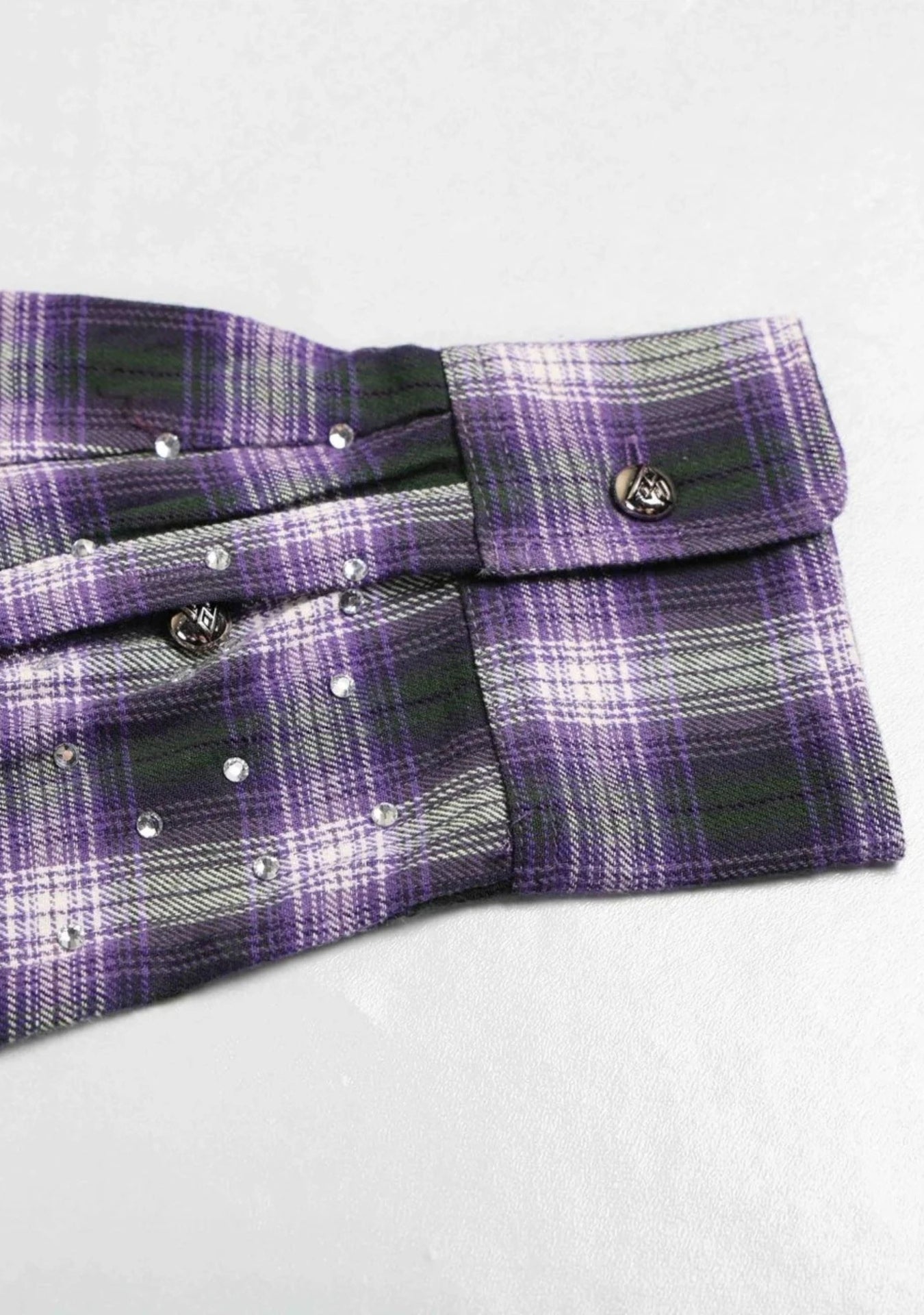 PM RHINESTONE FLANNEL PURPLE