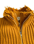 YELLOW HALF DOUBLE ZIP SWEATER