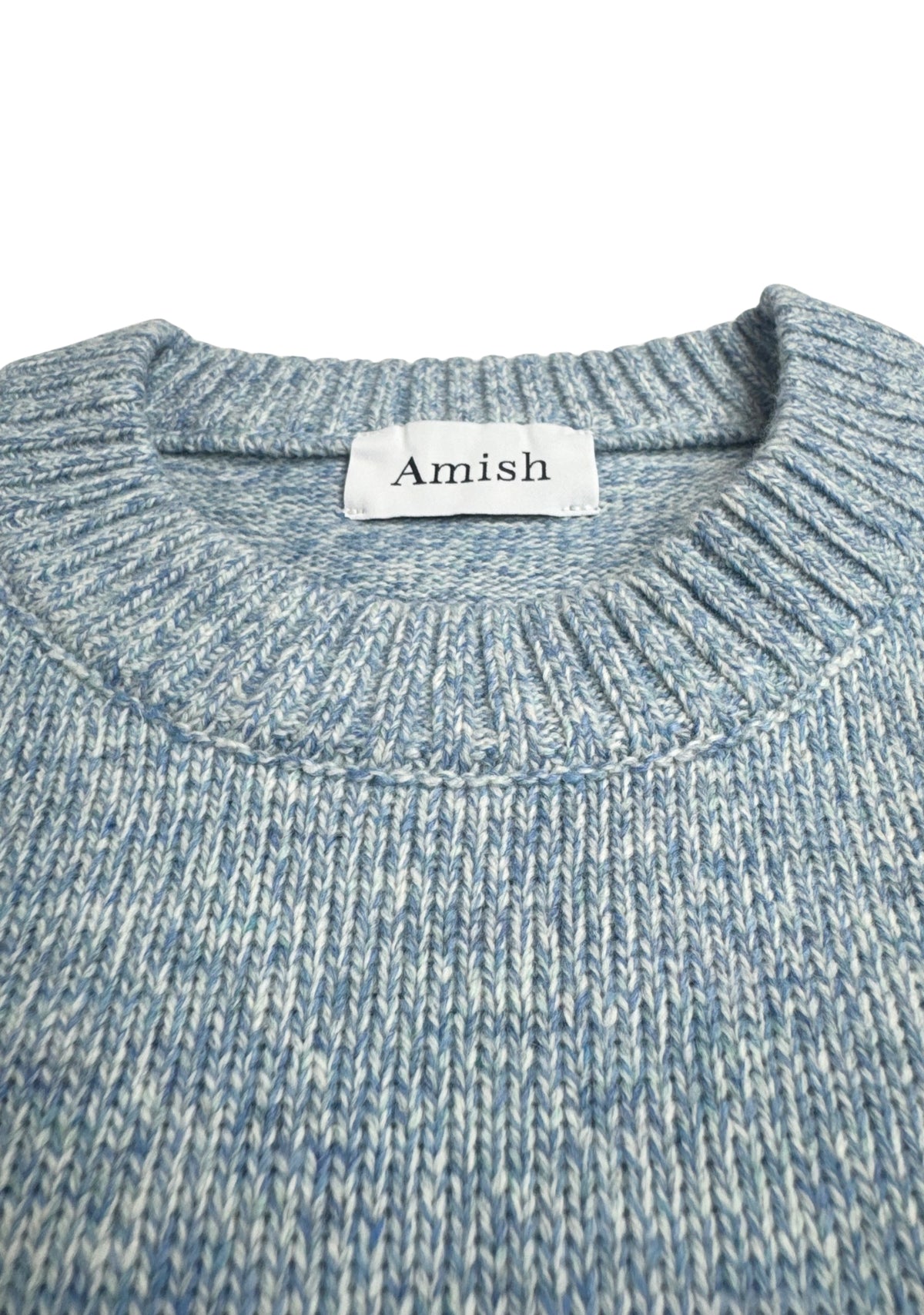 CREW NECK MULINE DUST BLUE