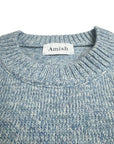CREW NECK MULINE DUST BLUE