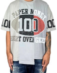 HEART OVER GREED PANEL SHIRT GREY